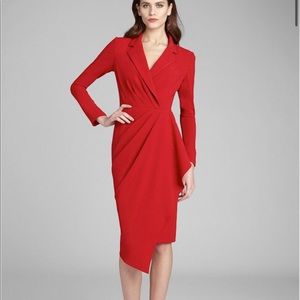 NEW Teri John Red Blazer Ruffle Dress